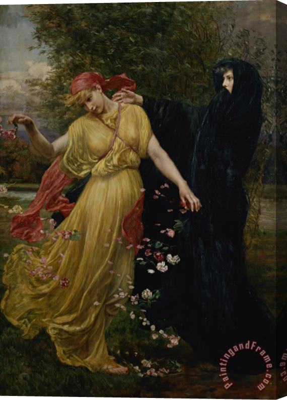 Valentine Cameron Prinsep At The First Touch of Winter Summer Fades Away Stretched Canvas Painting / Canvas Art