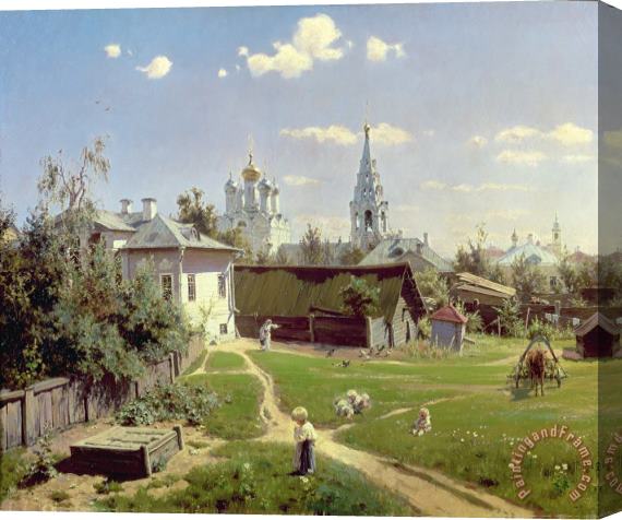 Vasilij Dmitrievich Polenov A Small Yard in Moscow Stretched Canvas Painting / Canvas Art