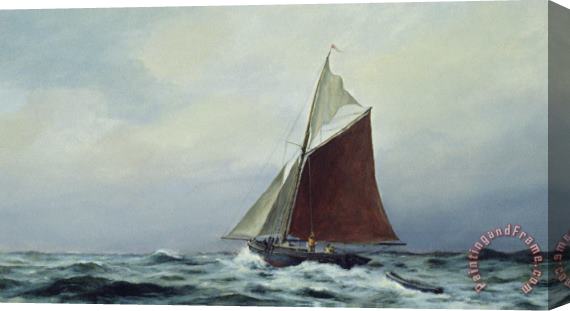 Vic Trevett Making Sail After A Blow Stretched Canvas Painting / Canvas Art