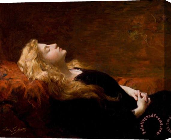 Victor Gabriel Gilbert Sleeping Beauty Stretched Canvas Print / Canvas Art