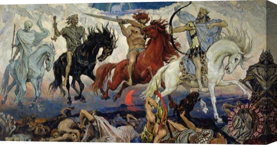 Victor Mikhailovich Vasnetsov The Four Horsemen of the Apocalypse Stretched Canvas Print / Canvas Art