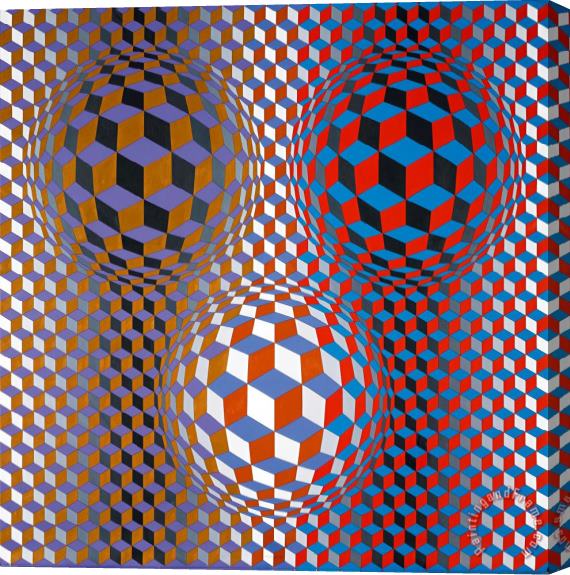 Victor Vasarely Nebulus Stretched Canvas Print / Canvas Art