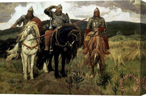 Victor Vasnetsov Warrior Knights Stretched Canvas Painting / Canvas Art