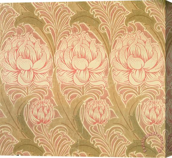 Victorian Voysey Wallpaper Design Stretched Canvas Painting / Canvas Art