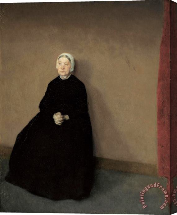 Vilhelm Hammershoi An Old Woman Stretched Canvas Print / Canvas Art