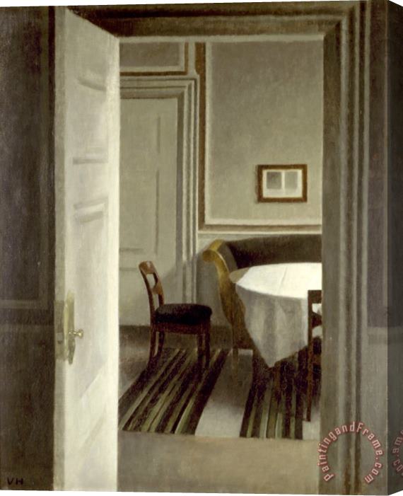 Vilhelm Hammershoi Interieur, Strandgade Stretched Canvas Print / Canvas Art