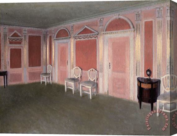 Vilhelm Hammershoi Interior in Louis Seize Style. From The Artist's Home. Rahbeks Alle Stretched Canvas Print / Canvas Art