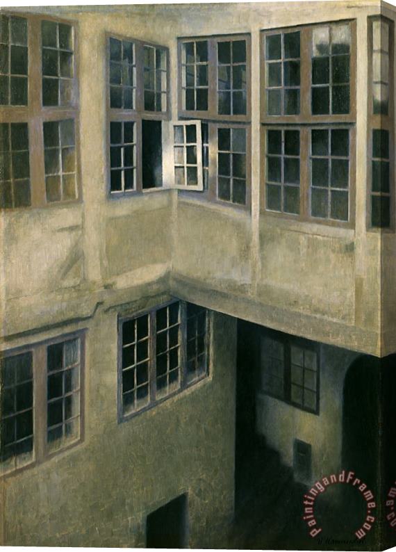 Vilhelm Hammershoi Interior of Courtyard, Strandgade 30 Stretched Canvas Print / Canvas Art