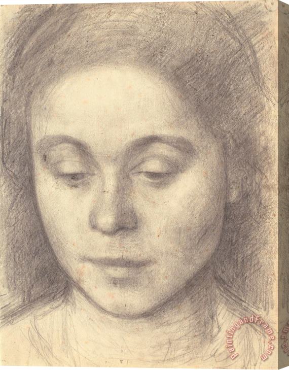 Vilhelm Hammershoi Portrait of Ida, The Artist's Wife Stretched Canvas Print / Canvas Art