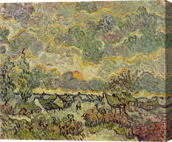 Vincent Van Gogh Autumn Landscape Stretched Canvas Painting / Canvas Art