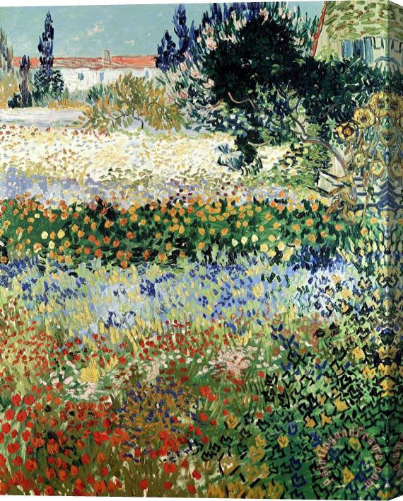 Vincent Van Gogh Garden in Bloom Stretched Canvas Print / Canvas Art