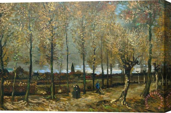 Vincent van Gogh Lane with Poplars Stretched Canvas Painting / Canvas Art