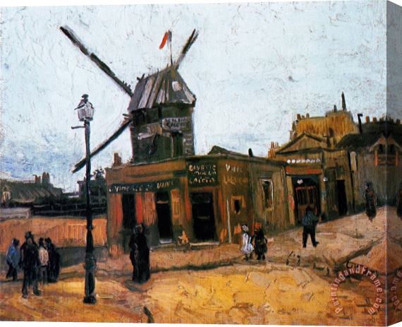 Vincent van Gogh Le Moulin De La Galette 1 Stretched Canvas Painting / Canvas Art