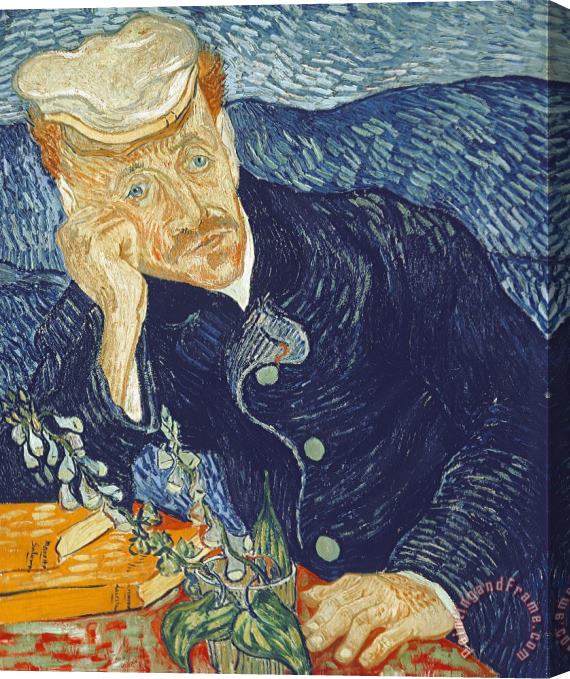 Vincent van Gogh Portrait Of Dr Gachet Stretched Canvas Painting / Canvas Art