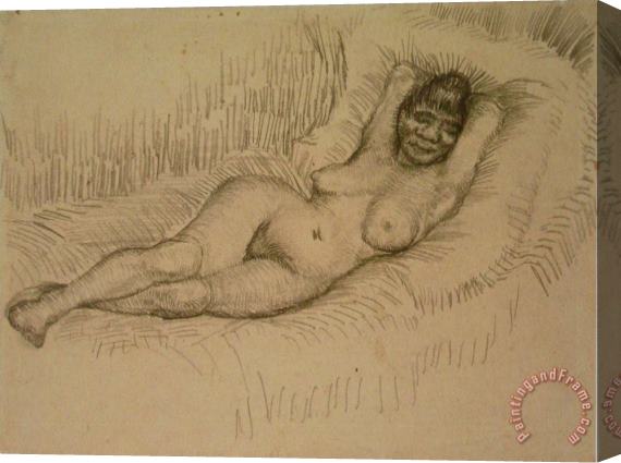 Vincent van Gogh Reclining Female Nude Stretched Canvas Painting / Canvas Art