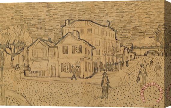 Vincent van Gogh The Artists House In Arles Stretched Canvas Print / Canvas Art