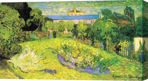 Vincent van Gogh The Garden of Daubigny Stretched Canvas Painting / Canvas Art