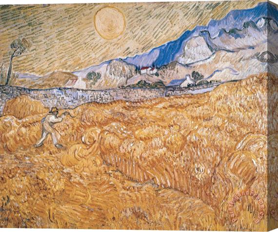Vincent van Gogh The Harvester Stretched Canvas Painting / Canvas Art