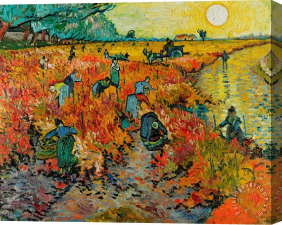 Vincent van Gogh The Red Vineyard Stretched Canvas Painting / Canvas Art