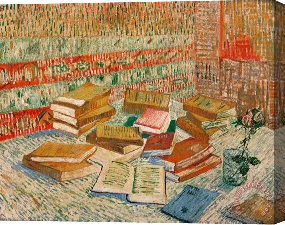 Vincent van Gogh The Yellow Books Stretched Canvas Painting / Canvas Art