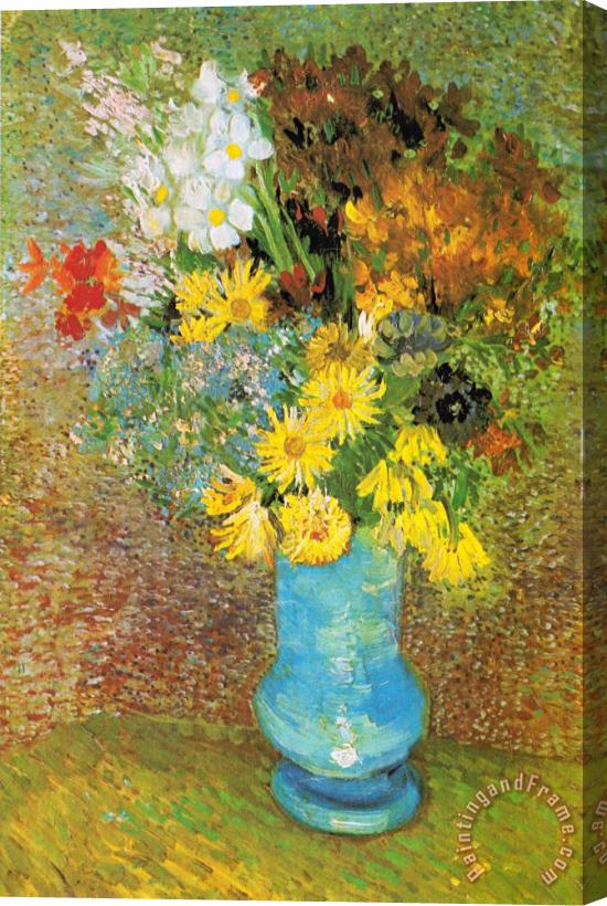 Vincent van Gogh Vase Mit Margeriten Und Anemonen Stretched Canvas Print / Canvas Art