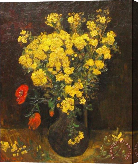 Vincent van Gogh Vase with Lychnis Stretched Canvas Print / Canvas Art