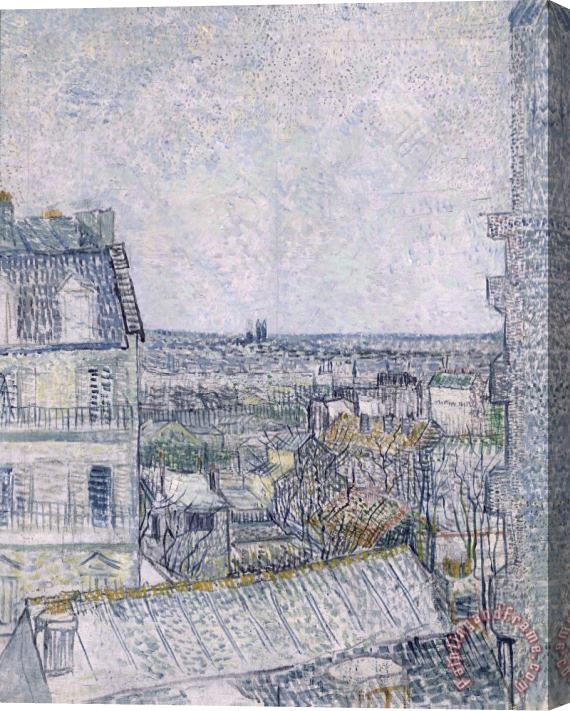 Vincent van Gogh View from Vincent's room in the Rue Lepic Stretched Canvas Print / Canvas Art