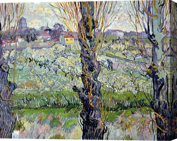 Vincent van Gogh View of Arles Stretched Canvas Painting / Canvas Art