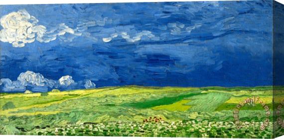 Vincent van Gogh Wheatfield Under Thunderclouds Stretched Canvas Painting / Canvas Art