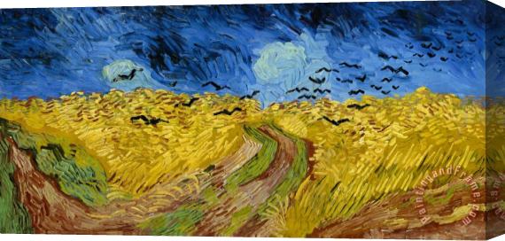 Vincent van Gogh Wheatfield with Crows Wiki Stretched Canvas Print / Canvas Art