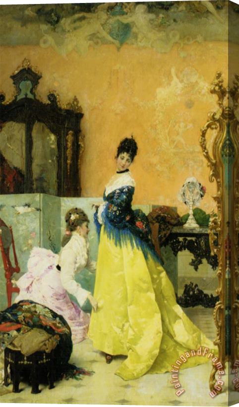 Vincenzo Capobianchi The Yellow Dress Stretched Canvas Painting / Canvas Art