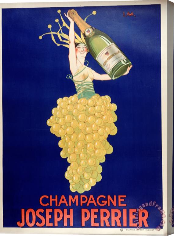 Vintage Images Champagne Stretched Canvas Print / Canvas Art