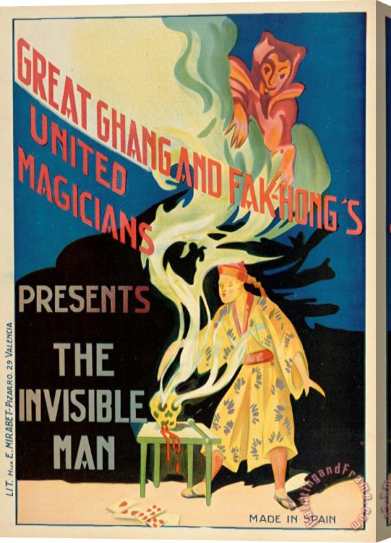 Vintage Images The Invisible Man Stretched Canvas Print / Canvas Art