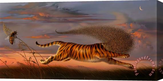 Vladimir Kush Beeing a Tiger Stretched Canvas Print / Canvas Art