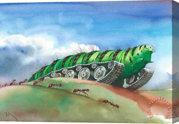 Vladimir Kush Caterpillar Stretched Canvas Painting / Canvas Art