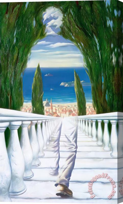 Vladimir Kush Descent to The Mediterranean Stretched Canvas Painting / Canvas Art