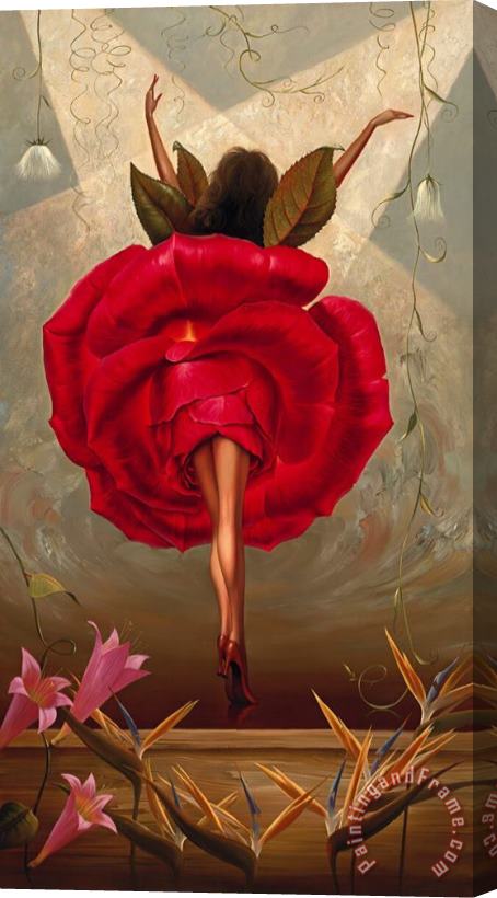 Vladimir Kush Flamenco Dancer Stretched Canvas Print / Canvas Art