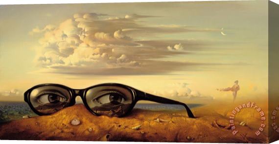 Vladimir Kush Forgotten Sunglasses Stretched Canvas Print / Canvas Art