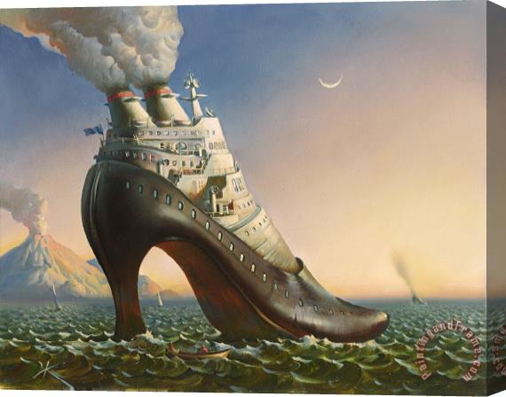 Vladimir Kush Full Steam Ahead Stretched Canvas Painting / Canvas Art
