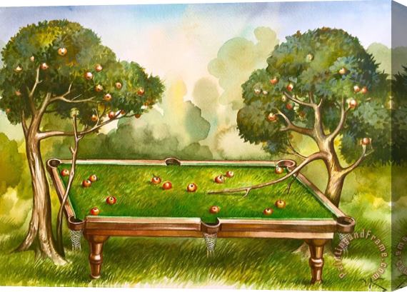 Vladimir Kush Garden Pool Stretched Canvas Print / Canvas Art