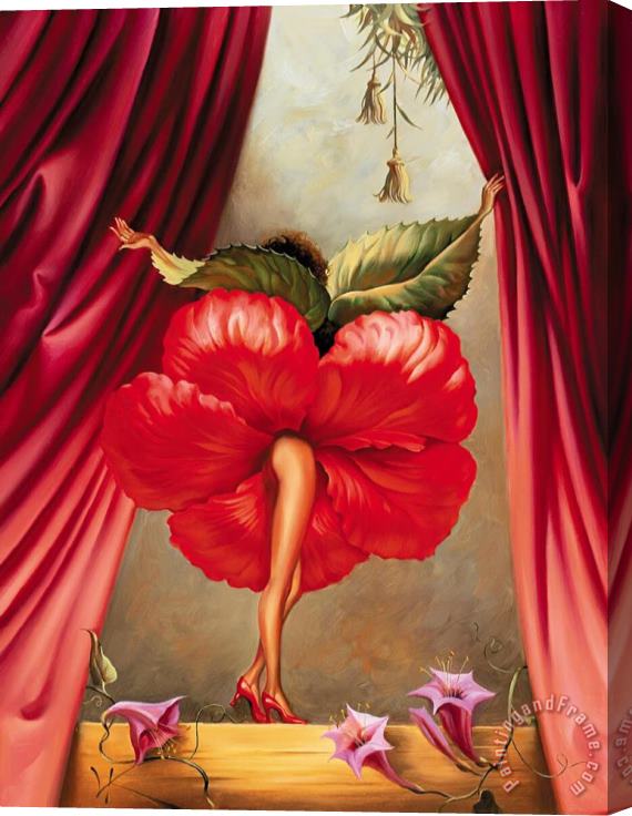 Vladimir Kush Hibiscus Dancer Stretched Canvas Print / Canvas Art