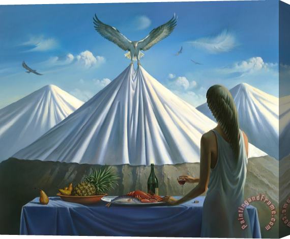 Vladimir Kush Invitation to Lunch Stretched Canvas Painting / Canvas Art