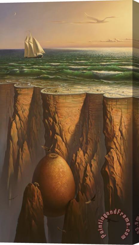 Vladimir Kush Journey Along The Edge of The Earth Stretched Canvas Painting / Canvas Art