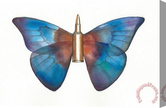 Vladimir Kush Morpho Bullet Butterfly Stretched Canvas Print / Canvas Art
