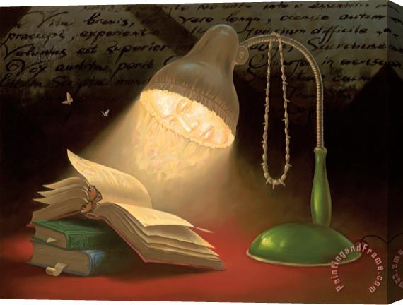 Vladimir Kush Reading Lamp Stretched Canvas Painting / Canvas Art