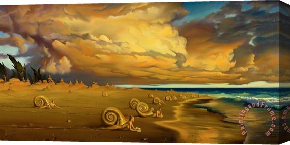 Vladimir Kush Sunset on The Beach Stretched Canvas Print / Canvas Art