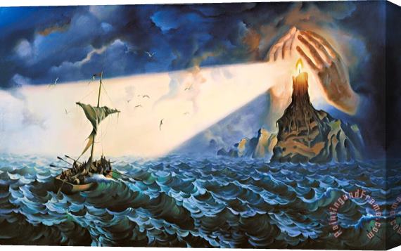 Vladimir Kush To a Safe Haven Stretched Canvas Print / Canvas Art