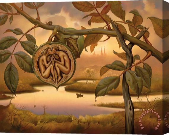 Vladimir Kush Walnut of Eden Stretched Canvas Print / Canvas Art
