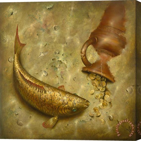 Vladimir Kush What The Fish Was Silent About Stretched Canvas Painting / Canvas Art