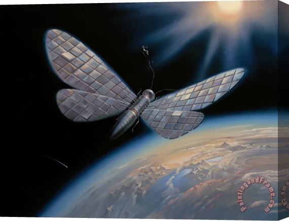 Vladimir Kush Winged Satellite Stretched Canvas Painting / Canvas Art